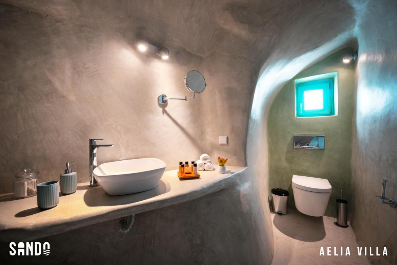 Sando Traditional Cave Villas With Jacuzzi And Sea View Vourvoulos Luaran gambar