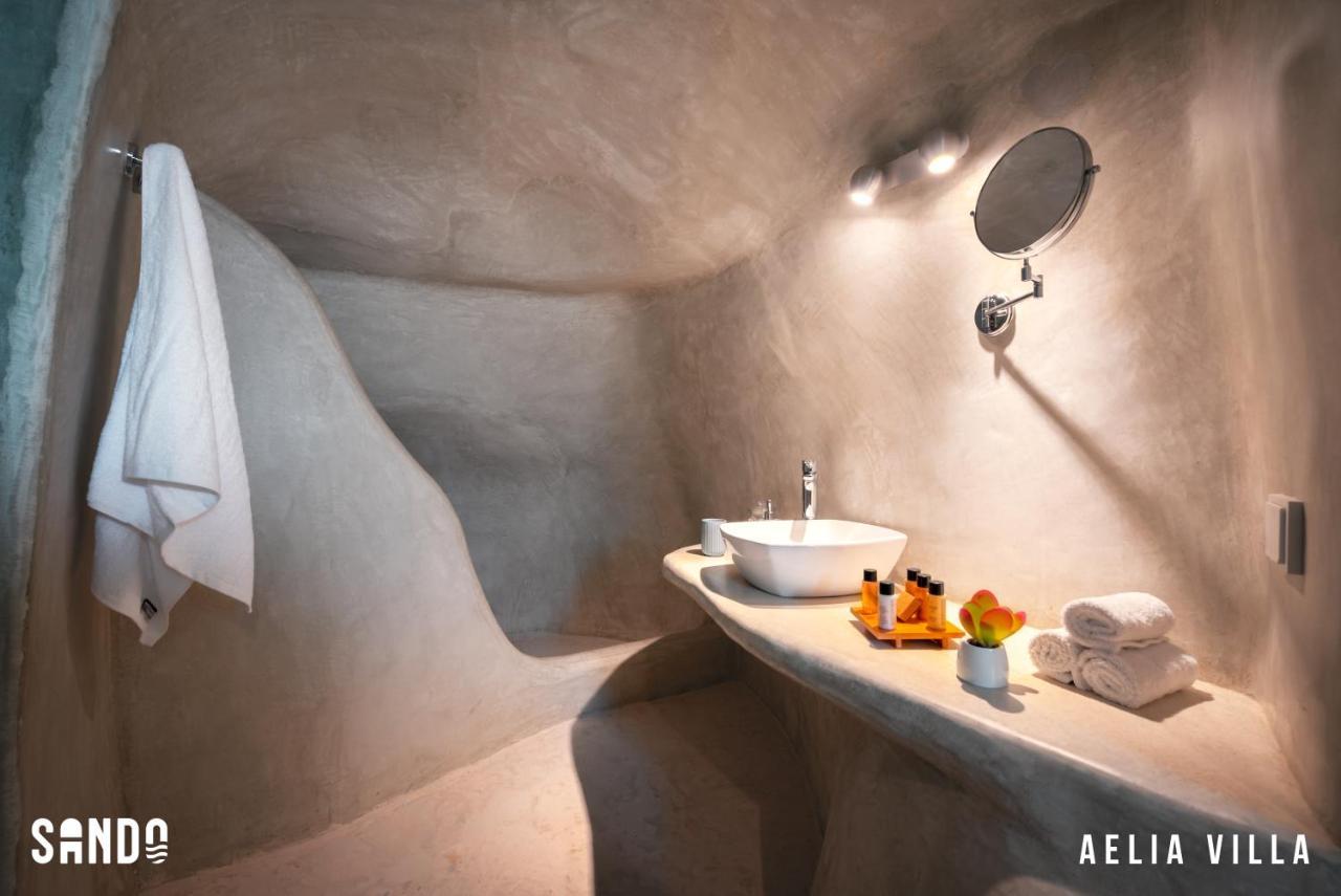 Sando Traditional Cave Villas With Jacuzzi And Sea View Vourvoulos Luaran gambar